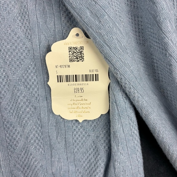 NWT Altar'd State Blue Relaxed Crew Neck Sweater Sz S - Picture 2 of 10